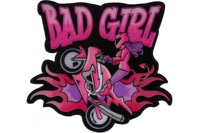 Bad Girl Motorcycle Wheeley Patch