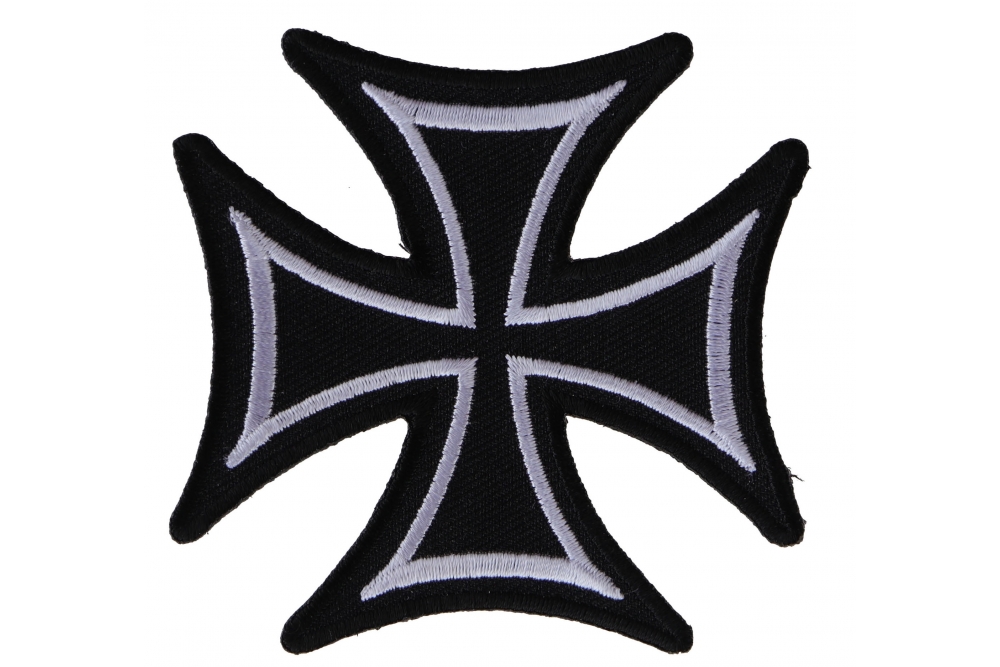 Biker Cross - Embroidered Iron on Patch by Ivamis Patches