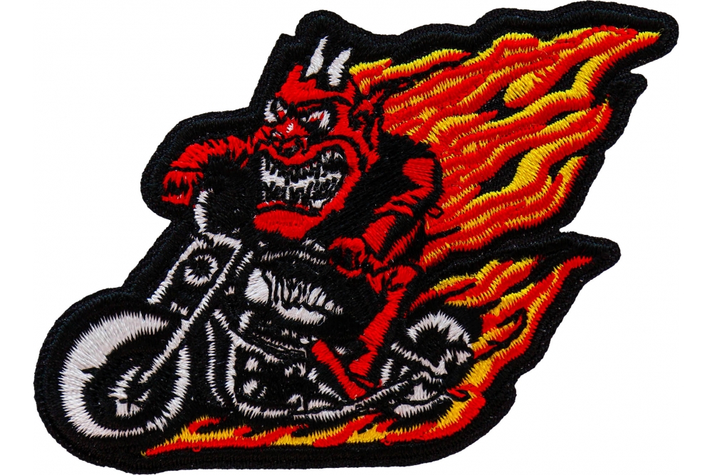 Flower Bikers Patch Iron on Patches Bulk for Clothing Accessories