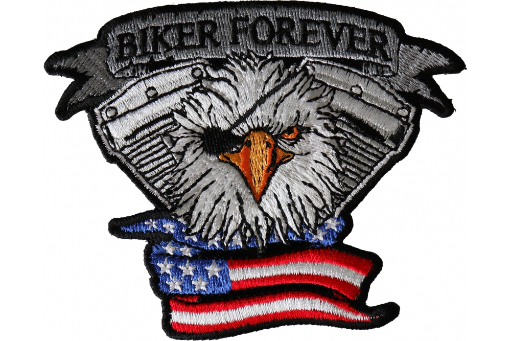 Forever Two Wheels Embroidered Biker Vest Patches