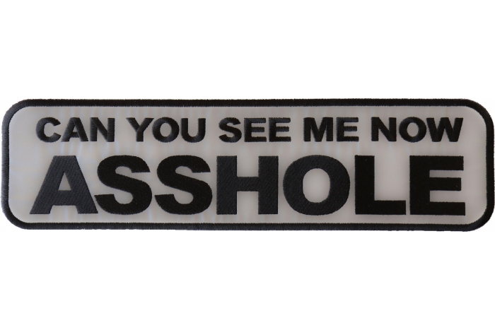 Can You see Me Now Asshole Reflective Extra Large Patch