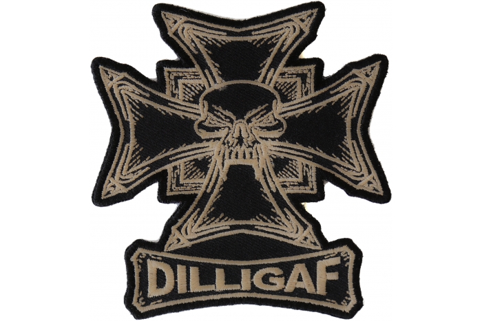 Dilligaf Skull and Cross Patch