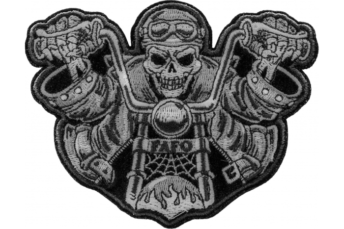 FAFO Skeleton Rider on Motorcycle Patch