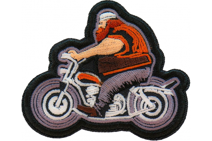 Fat Biker on Motorcycle Patch