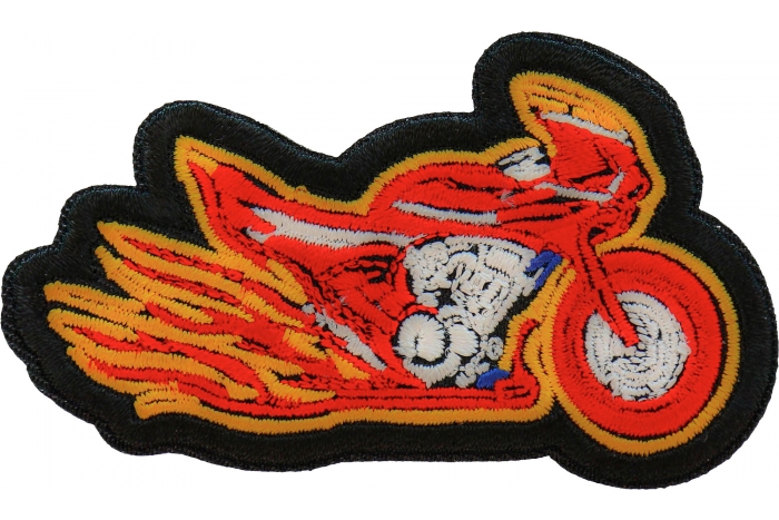 Flaming Crotch Rocket Motorcycle Patch