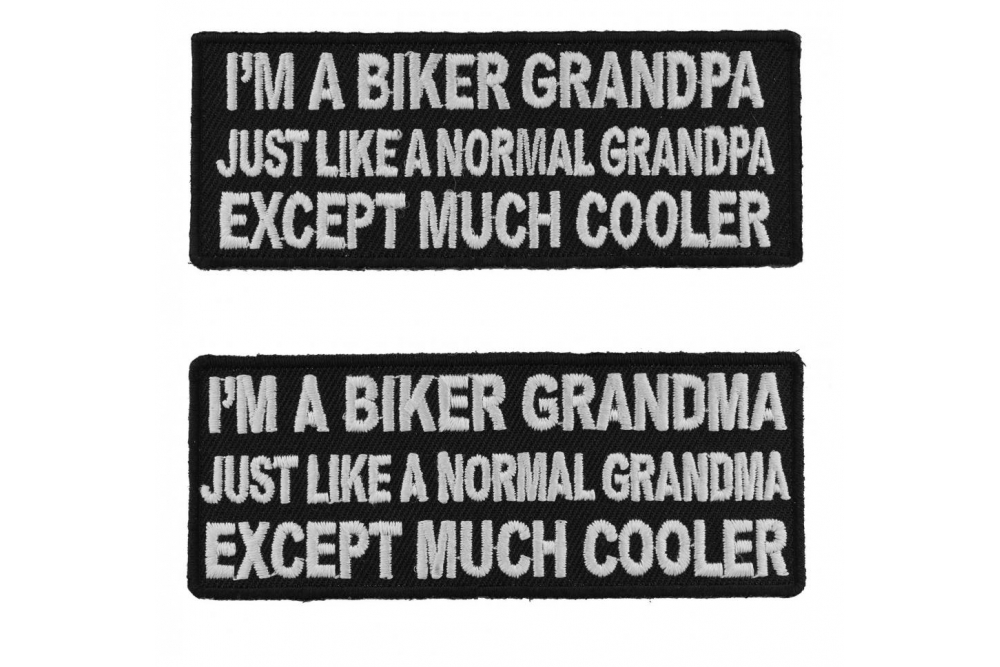 Funny Biker Grandma and GrandPa Cool Patch