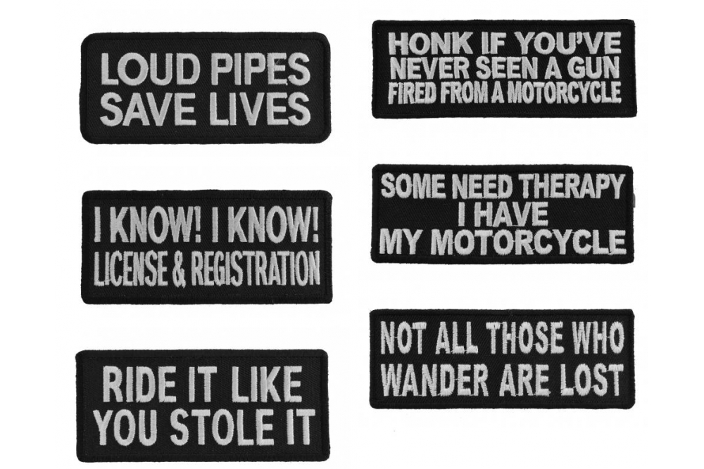 Funny Biker Patches Set Of 6