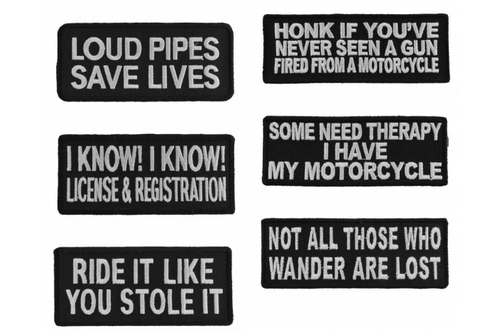 "Some Need Therapy" Embroidered Iron-On Patch – Funny Biker Saying – USA Made – For Jackets, Vests, Bags