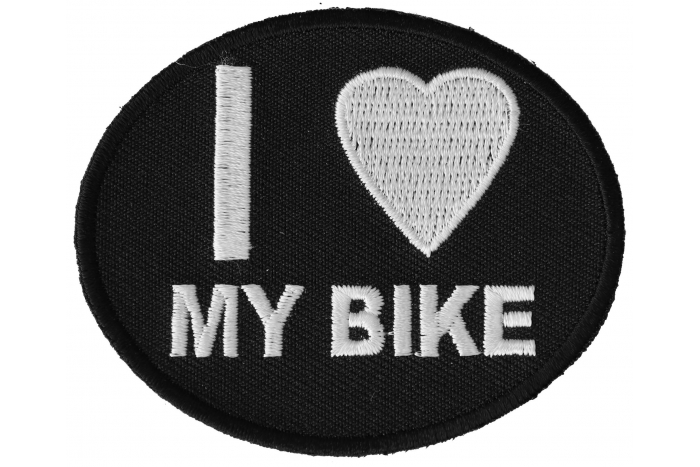 I Love My Bike Patch For Bikers