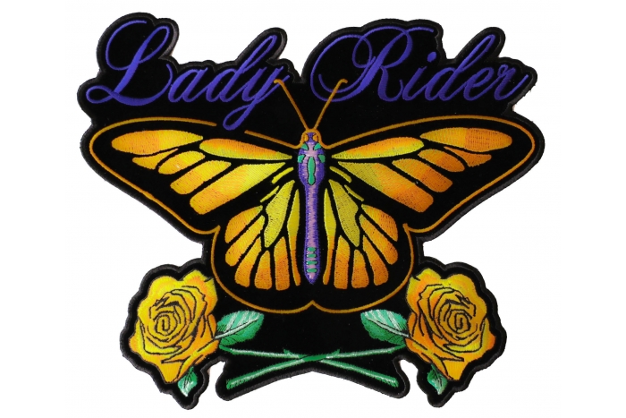 Butterfly Roses Lady Rider Patch