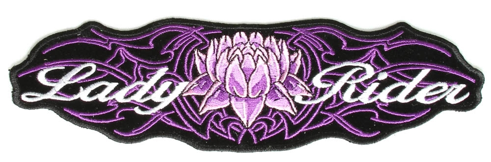 Lady Rider Purple Tribal Design Patch Large