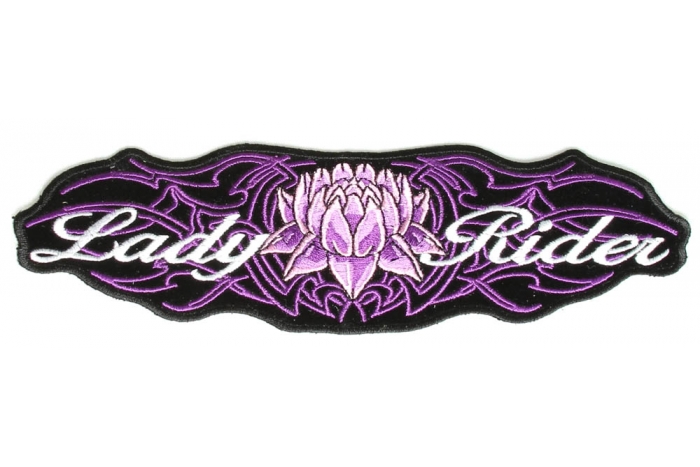 Lady Rider Purple Tribal Design Patch Large Lady Rider Purple Tribal Design Patch Large