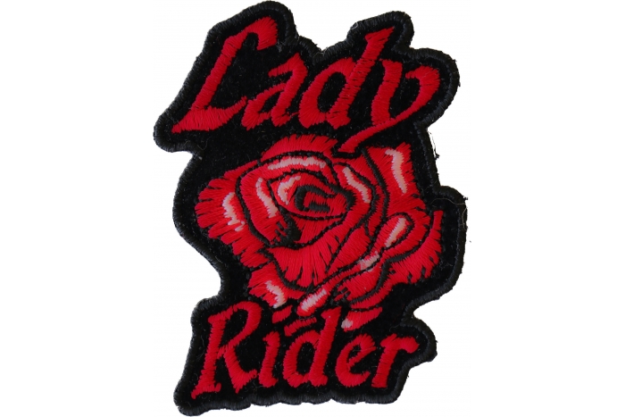 Lady Rider Red Rose Patch