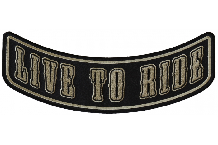 Live To Ride Lower Rocker Beige Over Black Patch Live To Ride Lower Rocker Beige Over Black Patch