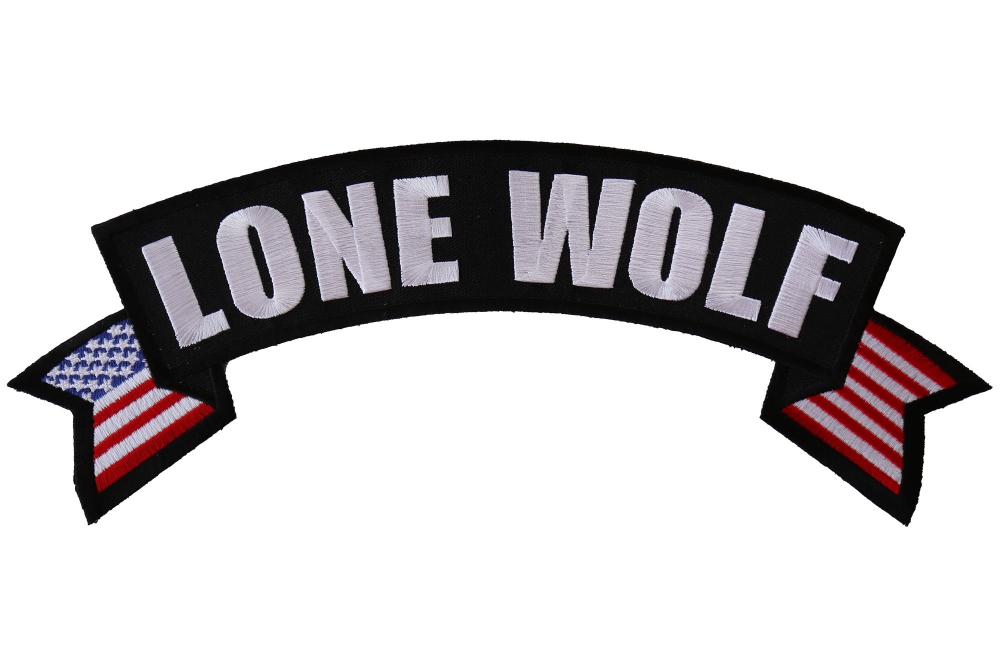 Lone Wolf Flag Rocker Patch