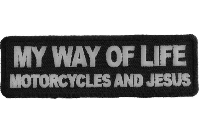 My Way Of Life Motorcycles and Jesus Patch