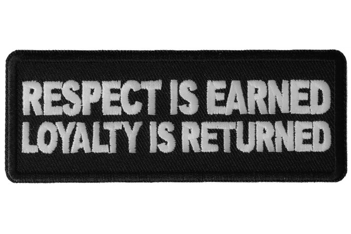 Respect is Earned Loyalty is Returned Patch