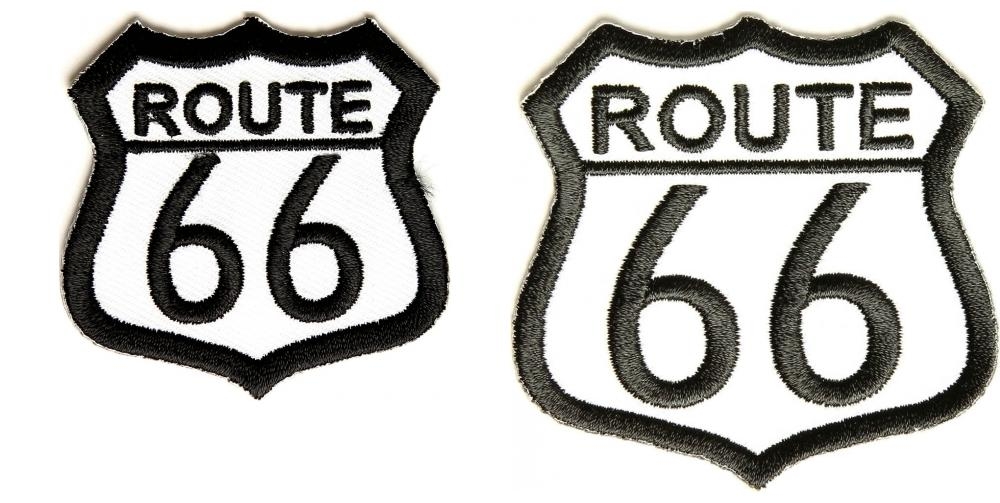 Route 66 Biker Patches 2 Piece Set