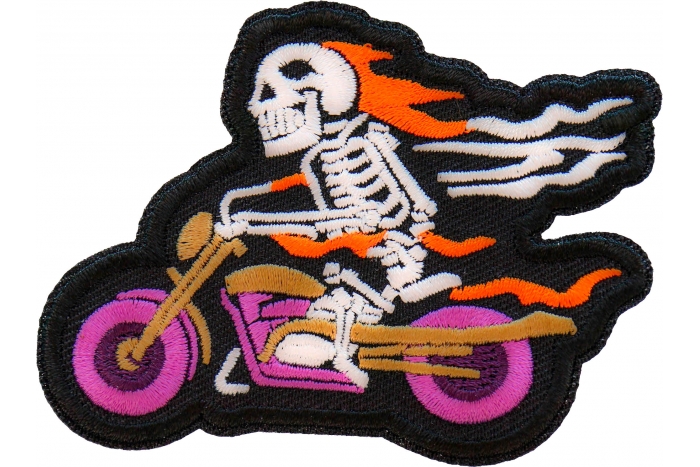 Skelo Motorcycle Rider Patch