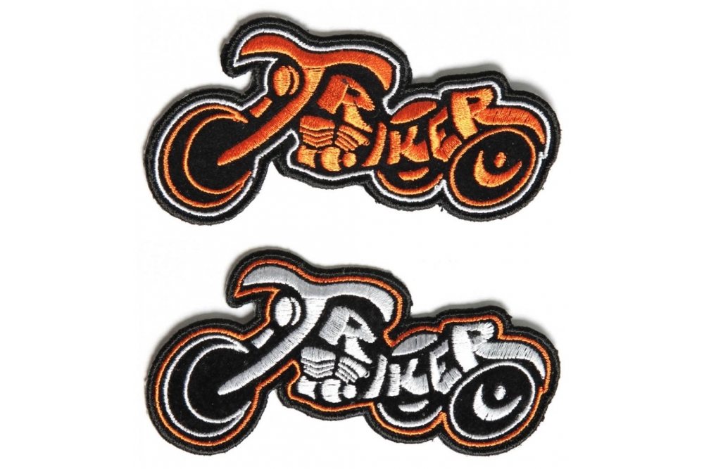 Triker Patch In Orange and White 2 Biker Patches
