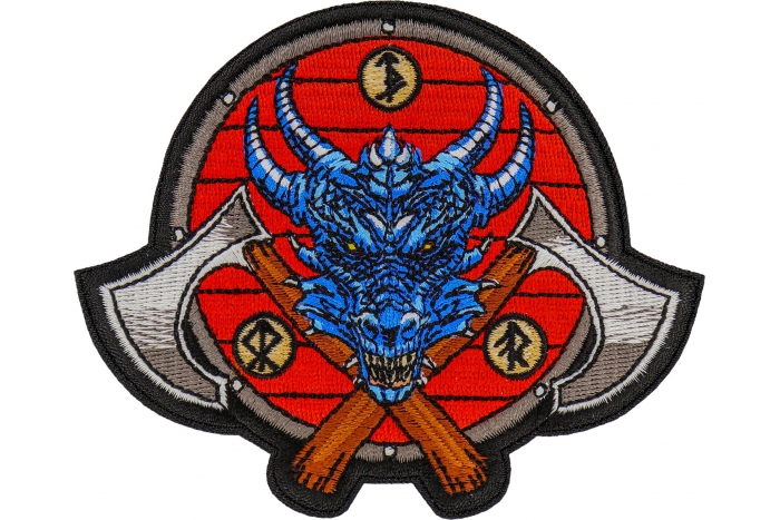 Viking Dragon and Axes Patch