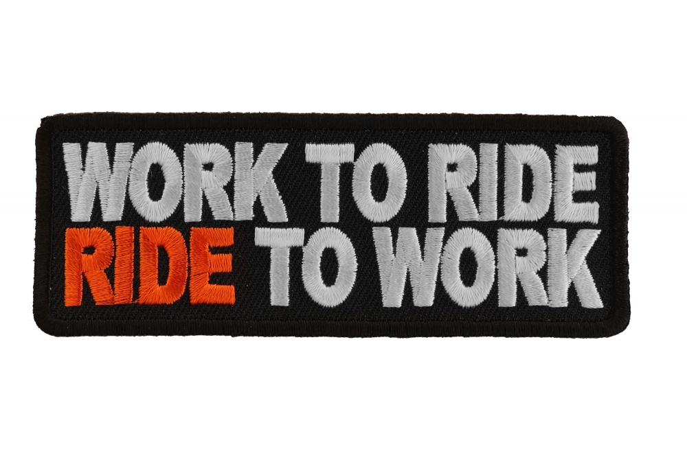 Work To Ride Ride To Work Patch
