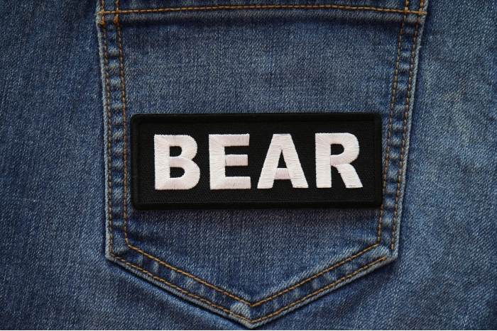 Bear Patch shown on jeans