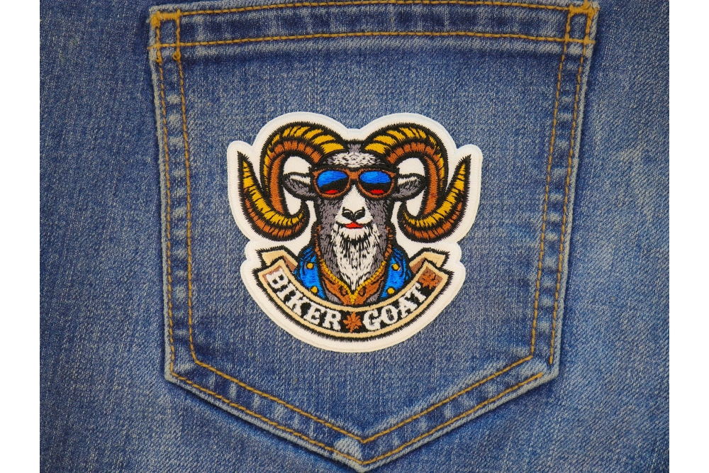 Biker Goat Patch by Ivamis Patches
