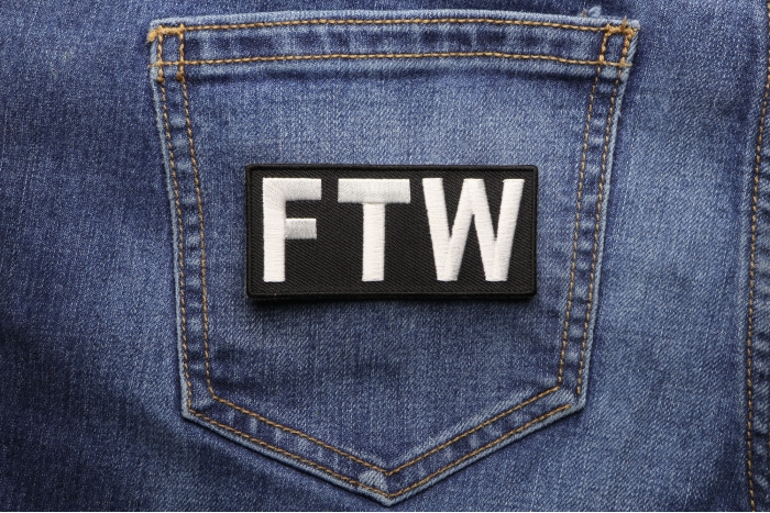 FTW Patch shown on jeans