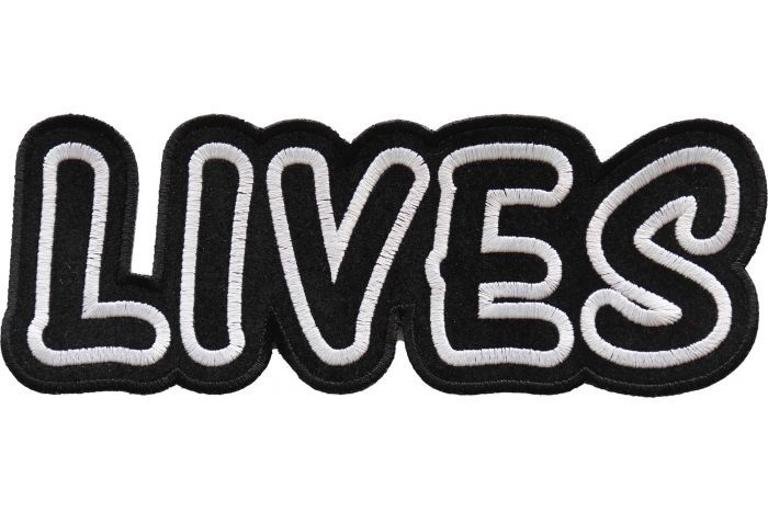 Loud Pipes Save Lives Large Biker Patch Set shown on jeans