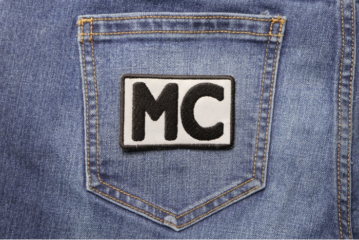 Reflective MC Patch shown on jeans