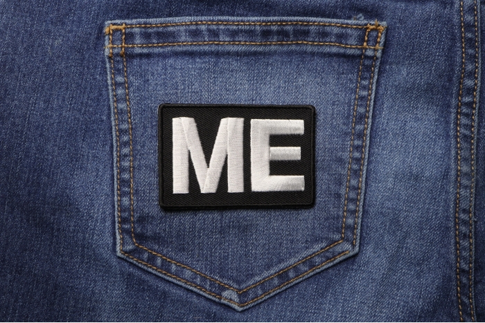 ME Patch Motorcycle Enthusiasts shown on jeans