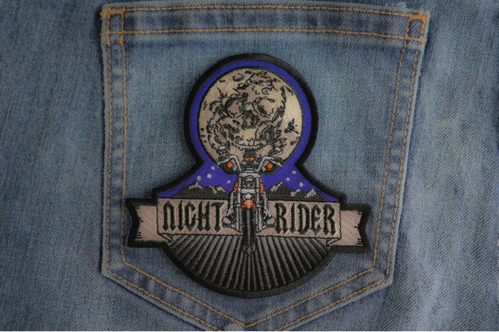 Night Rider Patch shown on jeans