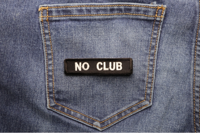 No Club Patch shown on jeans