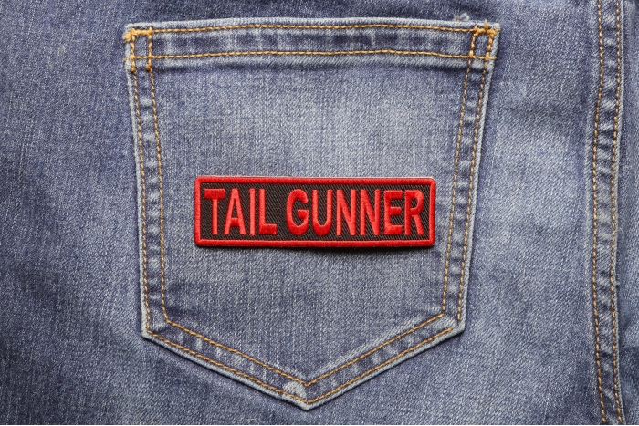 Tail Gunner Patch shown on jeans