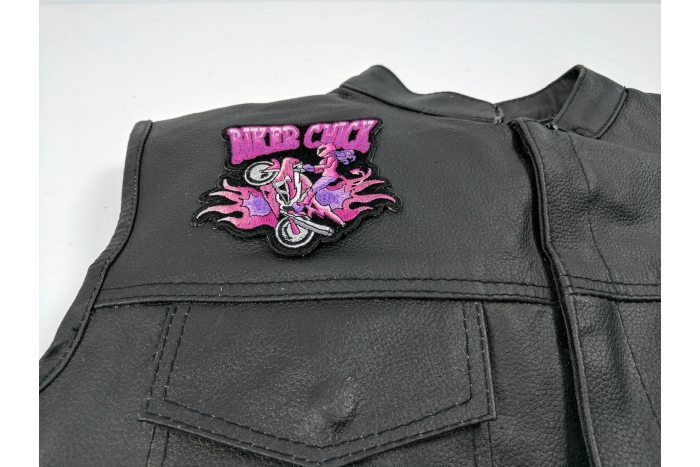  shown on leather vest