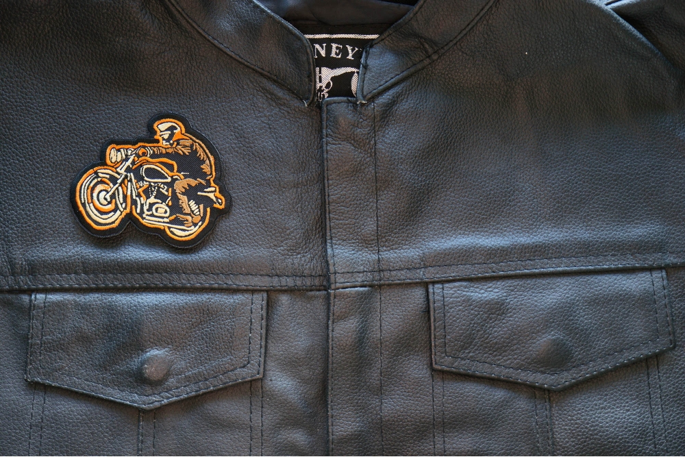 Iron on deals patch leather jacket