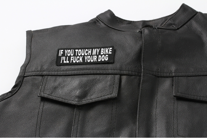  shown on leather vest