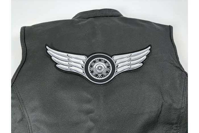  shown on leather vest