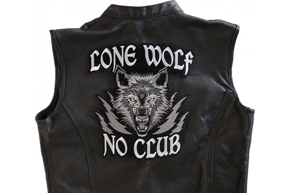 Wolf Patch, Large Back Patches for Jackets and Vests