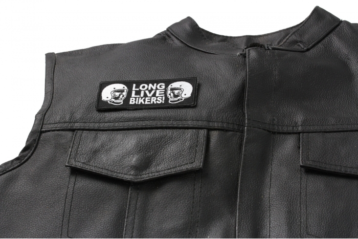  shown on leather vest