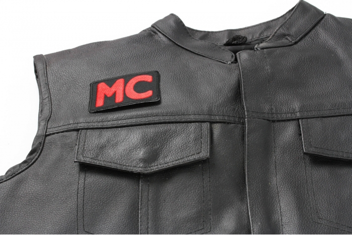  shown on leather vest