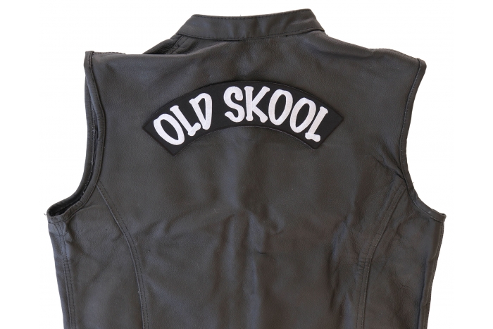  shown on leather vest