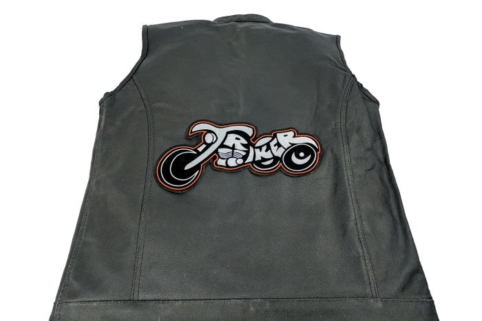  shown on leather vest