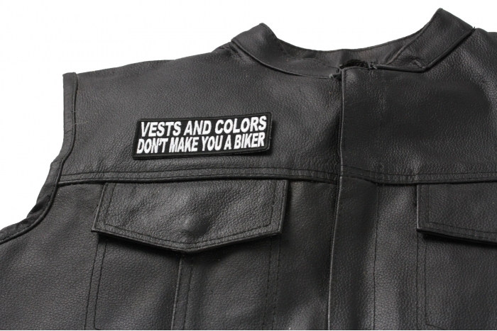  shown on leather vest