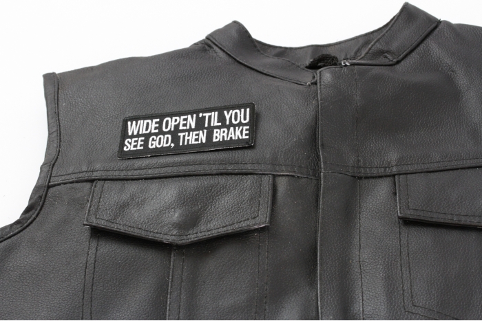  shown on leather vest