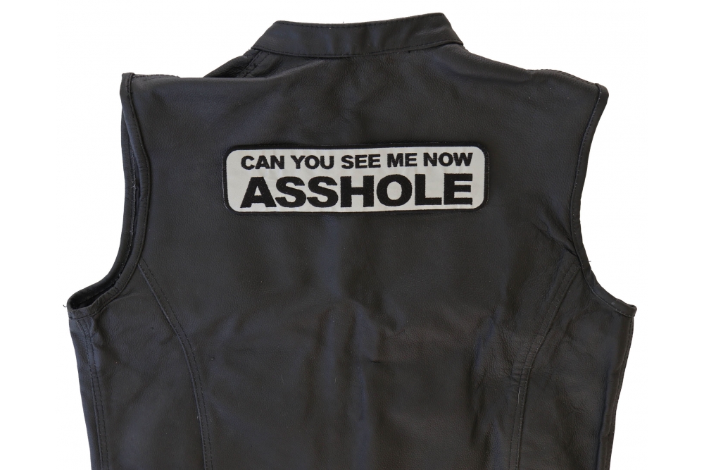 Can You See Me Now Asshole Reflective Biker Jacket Patch Biker Patches TheCheapPlace