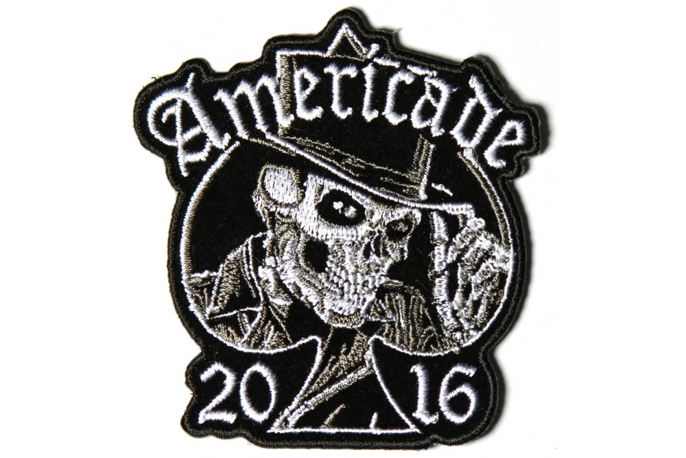 Americade 2016 Bike Week Patch Tall Hat Skull