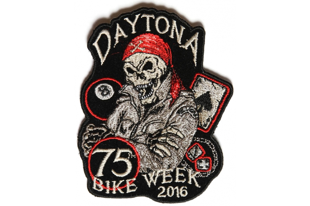 Daytona 2016 75th Bike Week Skull Patch