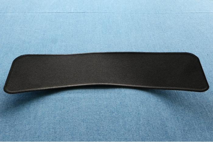 Black 11 Inch Arched Blank Patch Rocker diagonal view